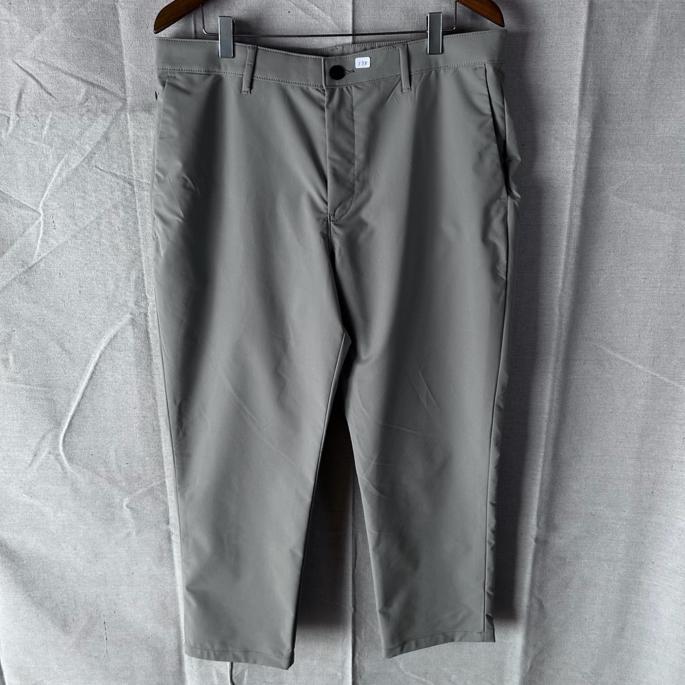 Banana Republic Mens Core Temp Chino Pants Grey 36x30 Slim Fit Chinos